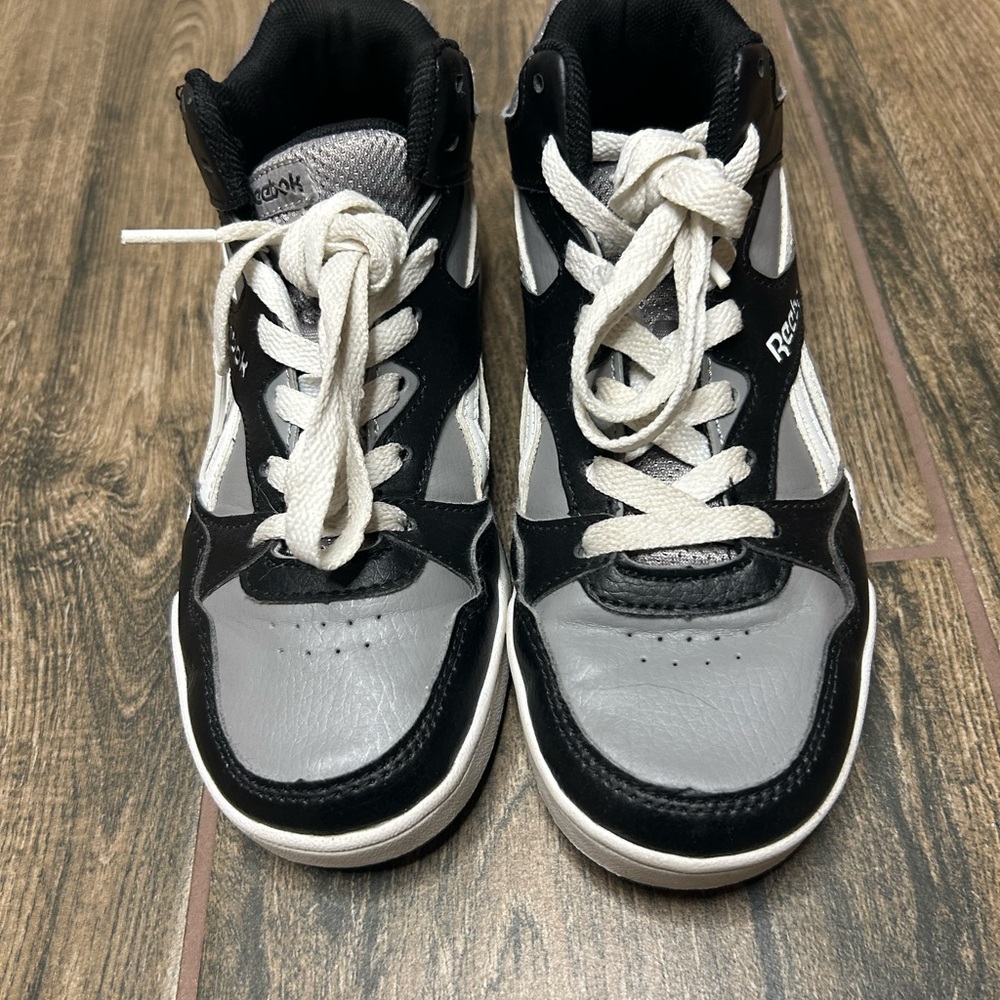 Reebok Black and Gray High-Top Sneakers